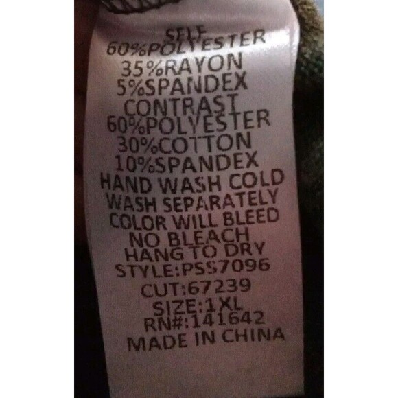 She + Sky Size 1XL Sweater Pullover Cowl Neck Green - Picture 5 of 5